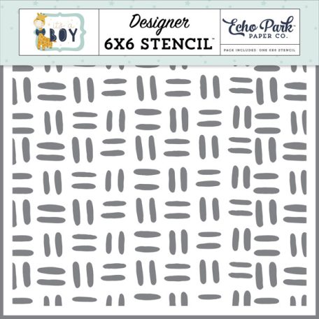 Stencil 6" (15 cm), It's A Boy Stitched Pattern/ Echo Park Stencil (1 csomag)