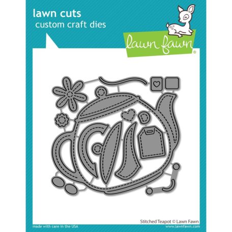 Vágósablon LF2877, Stitched Teapot / Lawn Cuts Custom Craft Die (1 csomag)
