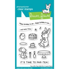   Szilikonbélyegző LF2858, Tea-Rrific Day Add-On / Lawn Fawn Clear Stamps (1 csomag)