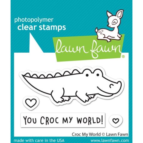 Szilikonbélyegző LF2724, Croc My World / Lawn Fawn Clear Stamps (1 csomag)