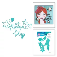   Vágósablon , You are Unique / Jane Davenport Cutting Templates (1 csomag)