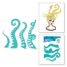   Vágósablon , Tentalicious Etched / Jane Davenport Cutting Templates (1 csomag)