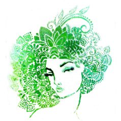 Stencil A4, Lace Face / Jane Davenport Stencil (1 db)