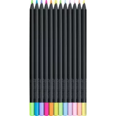   Faber-Castell színes ceruza , Neon & Pastel Black Edition/ Faber Castell Colored Pencil (12 db)