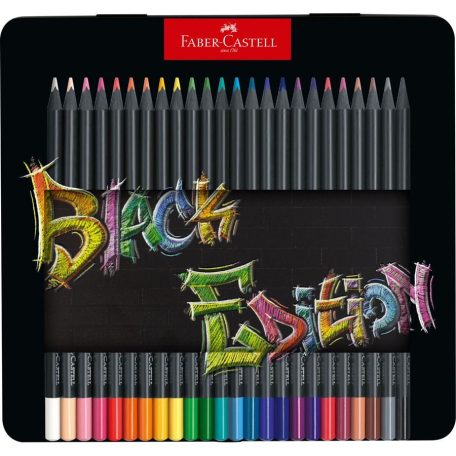 Faber-Castell színes ceruza , Black Edition / Faber Castell Colored Pencil (24 db)