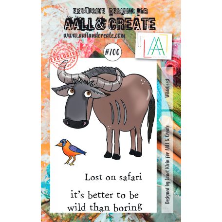 Szilikonbélyegző A7, Wildebeest  / AALL Stamp (1 db)