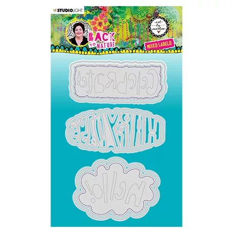 Vágósablon, Mixed Labels Back To Nature nr.143 / Art by Marlene Cutting Die (1 csomag)