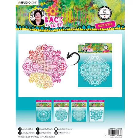Art by Marlene Stencil Back To Nature Mask Mixed Petals (1 db)