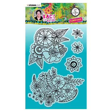 Szilikonbélyegző, Flower Stack Back To Nature nr.146 / Art by Marlene Clear Stamp (1 csomag)