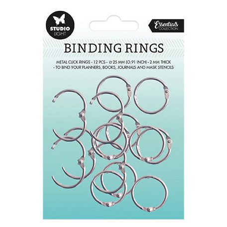 Albumkarika 25 mm, Silver Essentials nr.03/ Studio Light Binding rings (12 db)