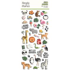   Matrica , Puffy Stickers / Simple Stories Into the Wild (1 ív)