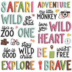   Matrica , Foam Stickers / Simple Stories Into the Wild (2 ív)