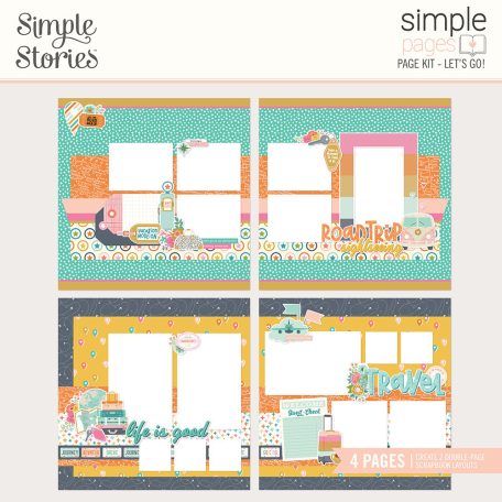 Kivágatok , Simple Page Kit / Simple Stories Let's Go! (1 csomag)