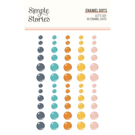 Díszítőelem , Enamel Dots / Simple Stories Let's Go! (1 ív)