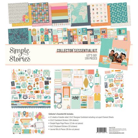 Papírkészlet 12" (30 cm), Collector's Essential Kit / Simple Stories Let's Go! (1 csomag)