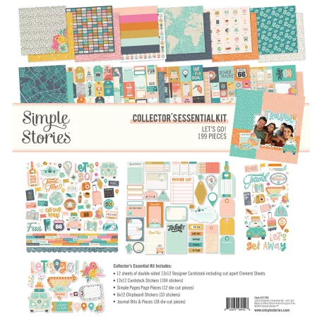 Papírkészlet 12" (30 cm), Collector's Essential Kit / Simple Stories Let's Go! (1 csomag)
