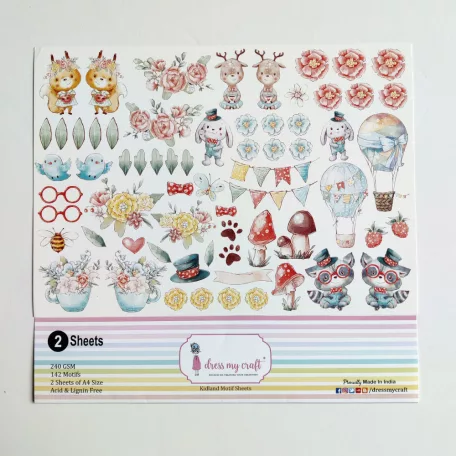 Kivágóív A4, Kidland / Dress My Craft Motif Sheet  (2 ív)