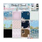 Papírkészlet 12" (30 cm), Chickoo & Friends / Dress My Craft Paper Pad (24 lap)