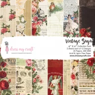   Papírkészlet 6" (15 cm), Vintage Saga / Dress My Craft Paper Pad (24 lap)
