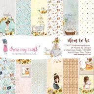   Papírkészlet 12" (30 cm), Mom To Be / Dress My Craft Paper Pad (24 lap)