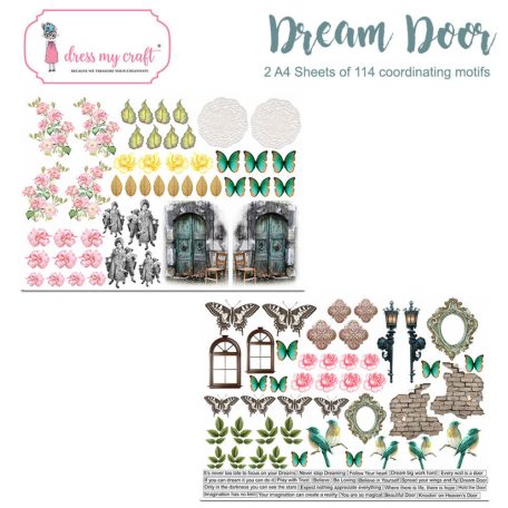 Kivágóív A4, Dream Door / Dress My Craft Motif Sheet  (2 ív)