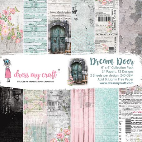 Papírkészlet 6" (15 cm), Dream Door / Dress My Craft Paper Pad (24 lap)