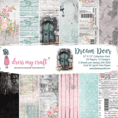 Papírkészlet 12" (30 cm), Dream Door / Dress My Craft Paper Pad (24 lap)