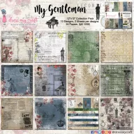   Papírkészlet 12" (30 cm), My Gentleman / Dress My Craft Paper Pad (24 lap)