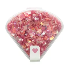   Díszítőelem - flitter , Pink Rózsaszín/ Nellie's Choice Sequins assorti (1 csomag)