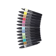   Winsor & Newton Promarker kétvégű alkoholos filc készlet 12 szín + 1 blender - SET 2 (1 csomag)