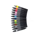 Promarker kétvégű alkoholos filc 12 szín + 1, SET 1 / Winsor & Newton Promarker (1 csomag)