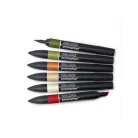 Promarker kétvégű alkoholos filc 6 szín, LANDSCAPE TONES 1 / Winsor & Newton Promarker (1 csomag)