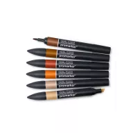   Promarker kétvégű alkoholos filc 6 szín, SKIN TONES 2 / Winsor & Newton Promarker (1 csomag)