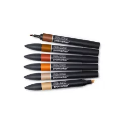   Promarker kétvégű alkoholos filc 6 szín, SKIN TONES 2 / Winsor & Newton Promarker (1 csomag)
