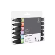   Promarker kétvégű alkoholos filc 6 szín, PASTEL TONES / Winsor & Newton Promarker (1 csomag)
