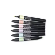   Promarker kétvégű alkoholos filc 6 szín, PASTEL TONES / Winsor & Newton Promarker (1 csomag)