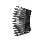 Promarker Brush kétvégű alkoholos ecsetfilc 12 szín, Neutral Tones / Winsor & Newton Promarker Brush (1 csomag)