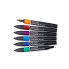 Promarker Brush kétvégű alkoholos ecsetfilc 6 szín, Rich Tones / Winsor & Newton Promarker Brush (1 csomag)