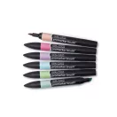 Promarker Brush kétvégű alkoholos ecsetfilc 6 szín, Pastel Tones / Winsor & Newton Promarker Brush (1 csomag)