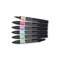   Promarker Brush kétvégű alkoholos ecsetfilc 6 szín, Pastel Tones / Winsor & Newton Promarker Brush (1 csomag)