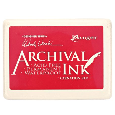 Óriás Bélyegzőpárna , Carnation red / Ranger Archival Ink Jumbo (1 db)