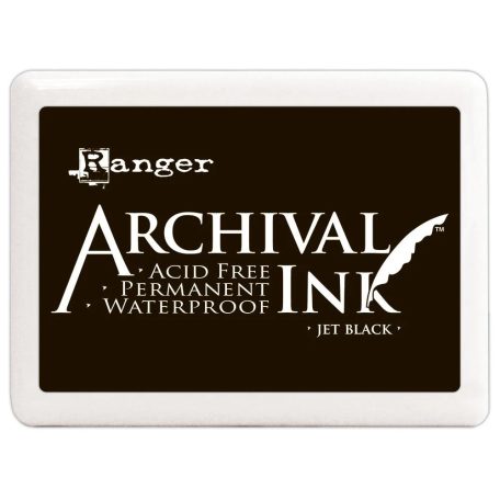 Ranger Óriás Bélyegzőpárna - Black - Fekete - Archival Ink Jumbo (1 db)
