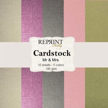 Papírkészlet, Alapkarton 12" (30 cm), Mr & Mrs / Reprint Cardstock (10 ív)