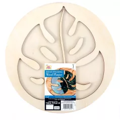   Gyanta kiöntő fa alap , Wood Plaque Leaf / Mod Podge Resin Pouring (1 db)