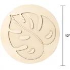 Gyanta kiöntő fa alap , Wood Plaque Leaf / Mod Podge Resin Pouring (1 db)