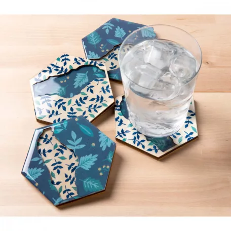 Gyanta kiöntő fa alap , Hex river / Mod Podge Resin Pouring (5 db)