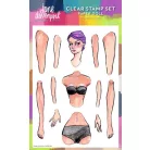Szilikonbélyegző 6"x8", Paper Doll / Jane Davenport Clear Stamps (1 csomag)