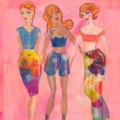   Szilikonbélyegző 6"x8", Paper Doll / Jane Davenport Clear Stamps (1 csomag)