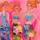 Szilikonbélyegző 6"x8", Paper Doll / Jane Davenport Clear Stamps (1 csomag)