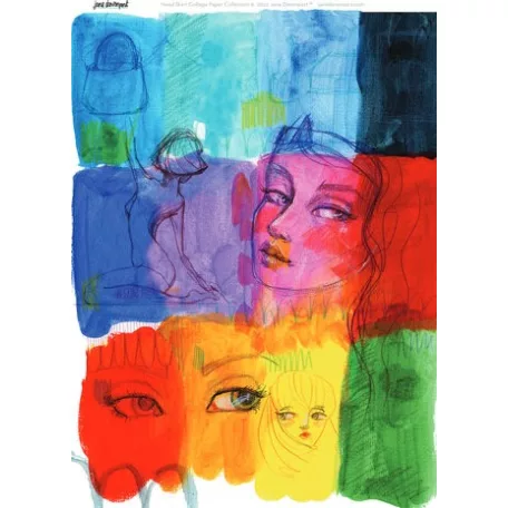 Rizspapír A4, Happy Thoughts / Jane Davenport Rice Paper (8 ív)